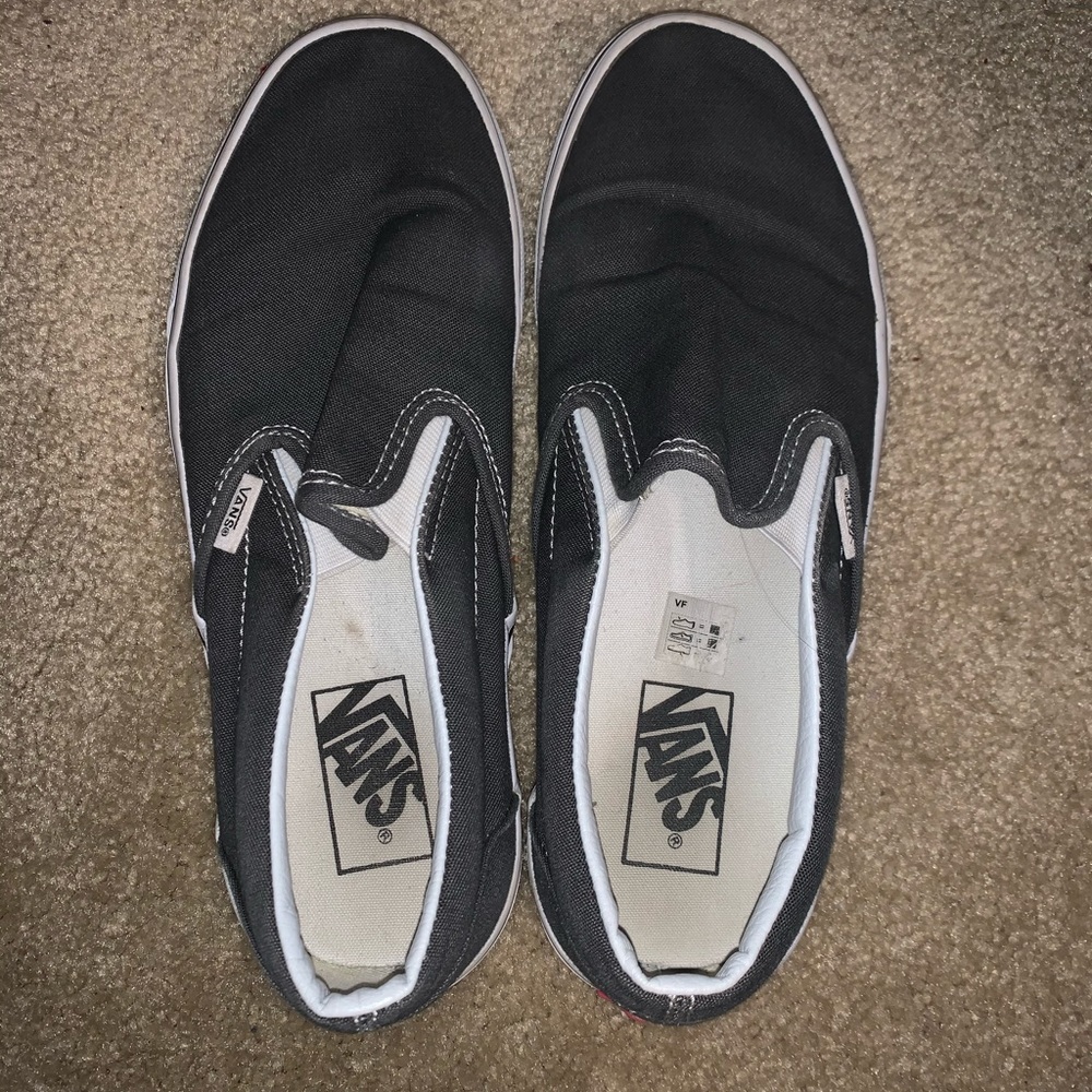 Grey slip on vans